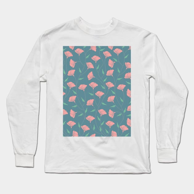 Poppy Floral Pattern Long Sleeve T-Shirt by Genesis